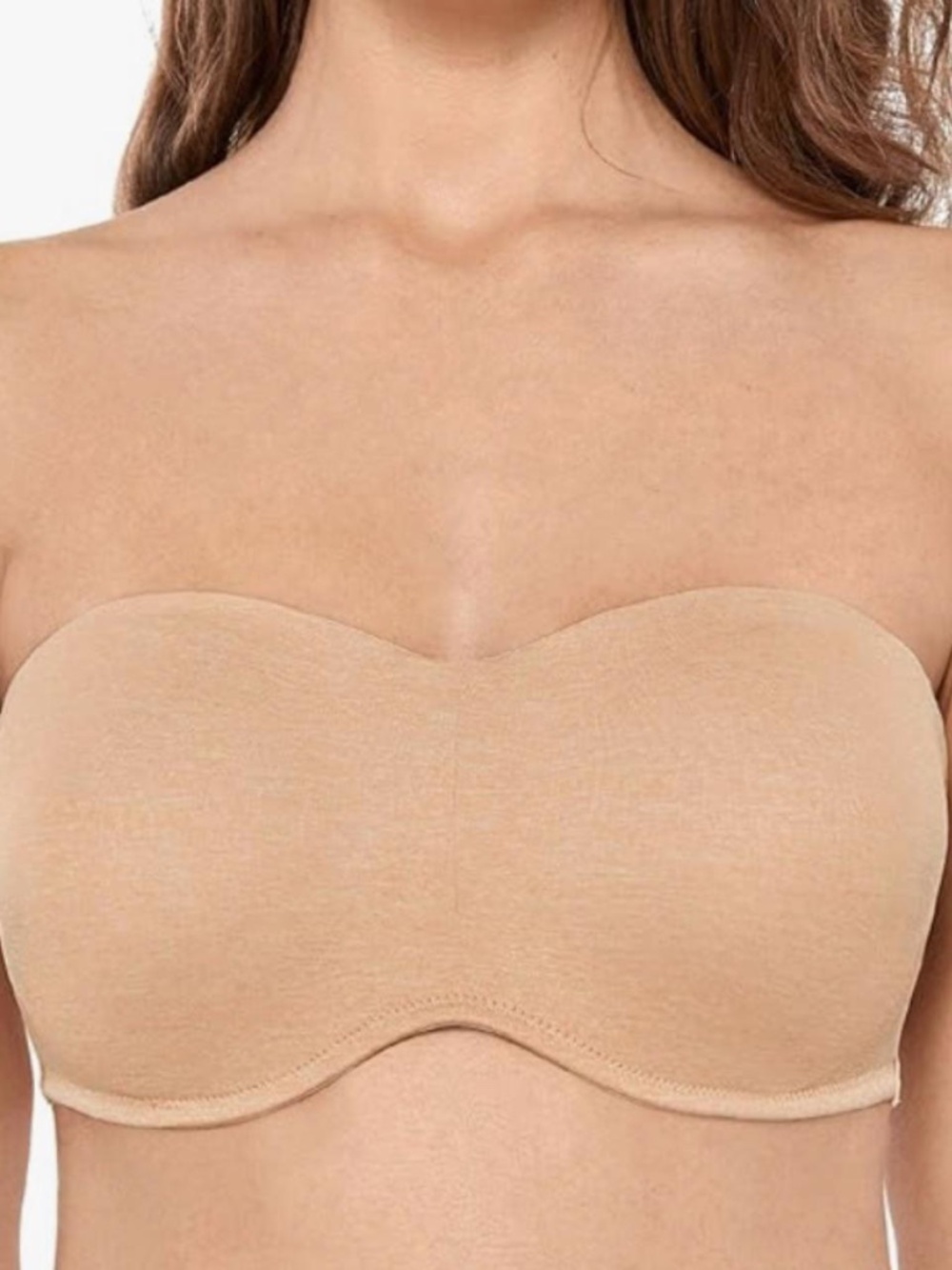 DELIMIRA Women's Strapless Bra Minimizer Seamless Underwire Unlined Bandeau 38E